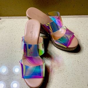 Brand new platform shoes halogen colored, never used, Karla Lagerfeld Paris